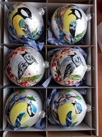 Bombki z wizerunkami ptaków - SIKORKI.