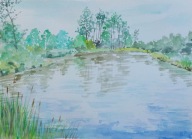 RZEKA II akwarela A4