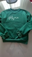 Zielona bluza z napisem mama butelkowa zielenroz 48/50 nowa