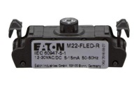 Oprawka z LED płaska czerwona 12-30V AC/DC
