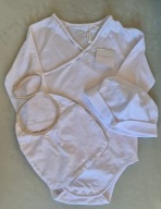 RBC018214 BODY DŁUGI RĘKAW CZAPECZKA ŚLINIAK ZESTAW 3 SZT. NOWY R. 80-86 CM