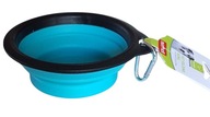 MISKA DLA PSA KŁADANA 350ML TURYSTYCZNA SPACEROWA NA WODĘ NIEBIESKA PROMKA