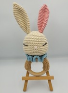 Grzechotka Królik Króliczek na szydełku prezent Handmade