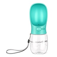 Przenośna butelka na wodę dla małych i dużych psów na zewnątrz 350ml turkus