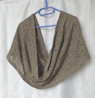 SZALIK - SZAL KOMIN AŻUROWY CIEMNY BEŻ 180 X 35