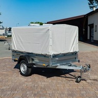 PRZYCZEPKA SAMOCHODOWA z Plandeką i Stelażem ZASŁAW 205SU Uchylana skrzynia