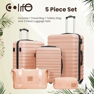 Coolife zestaw walizek ABS ŁOSOSIOWY 5 SZT