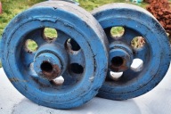 Koło żeliwne ogumowane transportowe ciężkie fi 26x7 cm