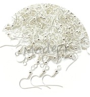 Bigle metalowe kuleczką i sprężynką Jasne srebrne