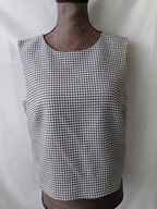 Bluzka/kamizelka w czarno białą pepitkę - 38