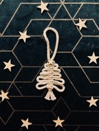 Ręcznie wyplecione choineczki, drobny prezent na święta