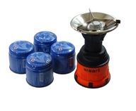 Palnik Kuchenka turystyczna na gaz Mała Przenośna Uniwersalna + 4 naboje