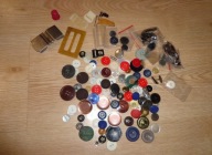 GUZIKI ZESTAW RÓŻNE 110 SZT. NAPY, SPRZĄCZKI PRL