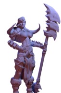 Barbarian Gril Dziewczyna Barbarzyńca Wojownik Pinup RPG Fantasy Druk 3D