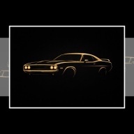 Plakat Motoryzacyjny Muscle Car A4 (21 x 29,7 cm) Dekoracja Ścienna