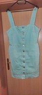 Sukienka 16/42 OASIS jeans zielona rozpinana