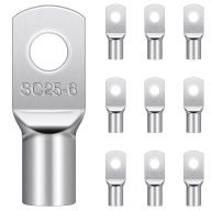 10SZT KOŃCÓWKA KABLOWA OCZKOWA MIEDZIANA CU OCZKO 25mm2 M6 KONEKTOR SC25-6