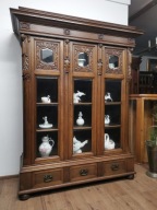 Dębowa biblioteczka witryna antyk 650/2024