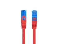 Patchcord 5 szt. Lanberg S/FTP kat.6A 0,5m LSZH CCA fluke passed czerwony