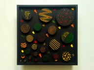 Relief 3D ręcznie malowany 50x50 – panel artystyczny – dekoracja ścienna