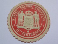 Niemcy - Królewska Rejencja Prus w Osnabueck - zalepka