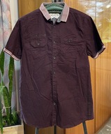 T Koszula Blue Inc ciemny stonowany fiolet bawełna S