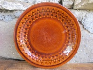 BRĄZOWY Talerz Deserowy_ wzór _IRA__Porcelit CHODZIEŻ z PRL