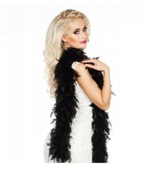 Szal Boa Czarny / Kostium Strój Karnawałowy / 180cm