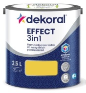 Dekoral Effect 3w1 Farba PLAMOODPORNA matowa żółty złocisty 2,5l