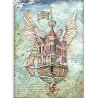 STAMPERIA * papier ryżowy A4 DFSA4521 * Lady Vagabond FLYING SHIP