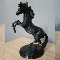 Figurka koń druk 3d czarna