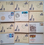 Duży zestaw całostek PRL ok. 470 szt. 1970–1979, kasowniki okolicznościowe