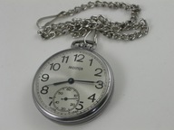 Radziecki kieszonkowy zegarek Mołnia . Molnija + dewizka 15 kam ZSRR - CCCP