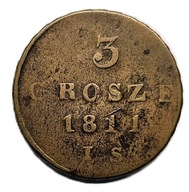 3 Grosze 1811 IS, Księstwo Warszawskie, Fryderyk August I