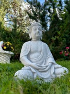 Figura Betonowa Budda siedzący 7kg 30cm mnich ozdoba ogrodowa mrozoodporna