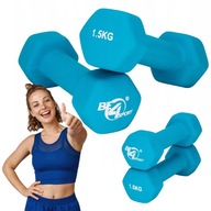 CIĘŻARKI HANTELKI NEOPRENOWE HANTLE ŻELIWNE DO ĆWICZEŃ 2x1,5KG BE4SPORT