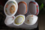 ZESTAW 5 MISKI RÓŻNE PÓŁMISKI TWORZYWO