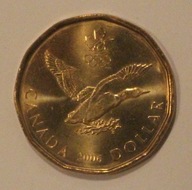 1 $ DOLAR 2006 KANADA - LUCKY LOONIE - OLYMPIC, MENNICZA z ROLKI BANKOWEJ