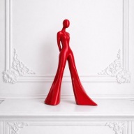 Czerwona ozdoba figurka minimalistyczna nowoczesna forma połysk Klarite