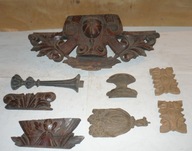 Stare oryginalne drewniane ozdoby.