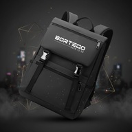 Plecak miejski Bortego czarny na laptopa podróżny męski damski z portem USB