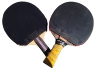 Planeta czopów - 2 używane rakietki do pingponga na deskach carbonowych.