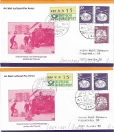 Niemcy 2 x LANGEOOG koperta + kasownik 1985 helikopter (dostawa poczty)