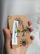 Kolczyki kwiatki białe - ręcznie wykonane, szklane koraliki, cottagecore