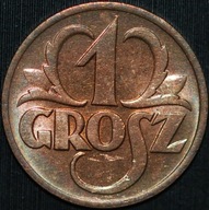 1 grosz 1939 - menniczy egzemplarz z rolki
