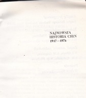 Najnowsza historia Chin 1917-1976 Praca zbiorowa