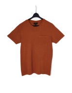 Męska Koszulka T-Shirt Z Kieszonką Bawełna Ceglasty Smog |R. S