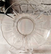 Piękna szklana patera, talerz Ząbkowice?