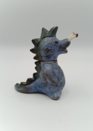 Lampka naftowa / oliwna w kształcie Smoka - ceramika - vintage jest idealna