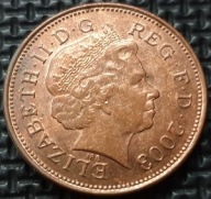 *WIELKA BRYTANIA [0155] *2 Pence 2003 Elizabeth II Moneta magnetyczna !!!